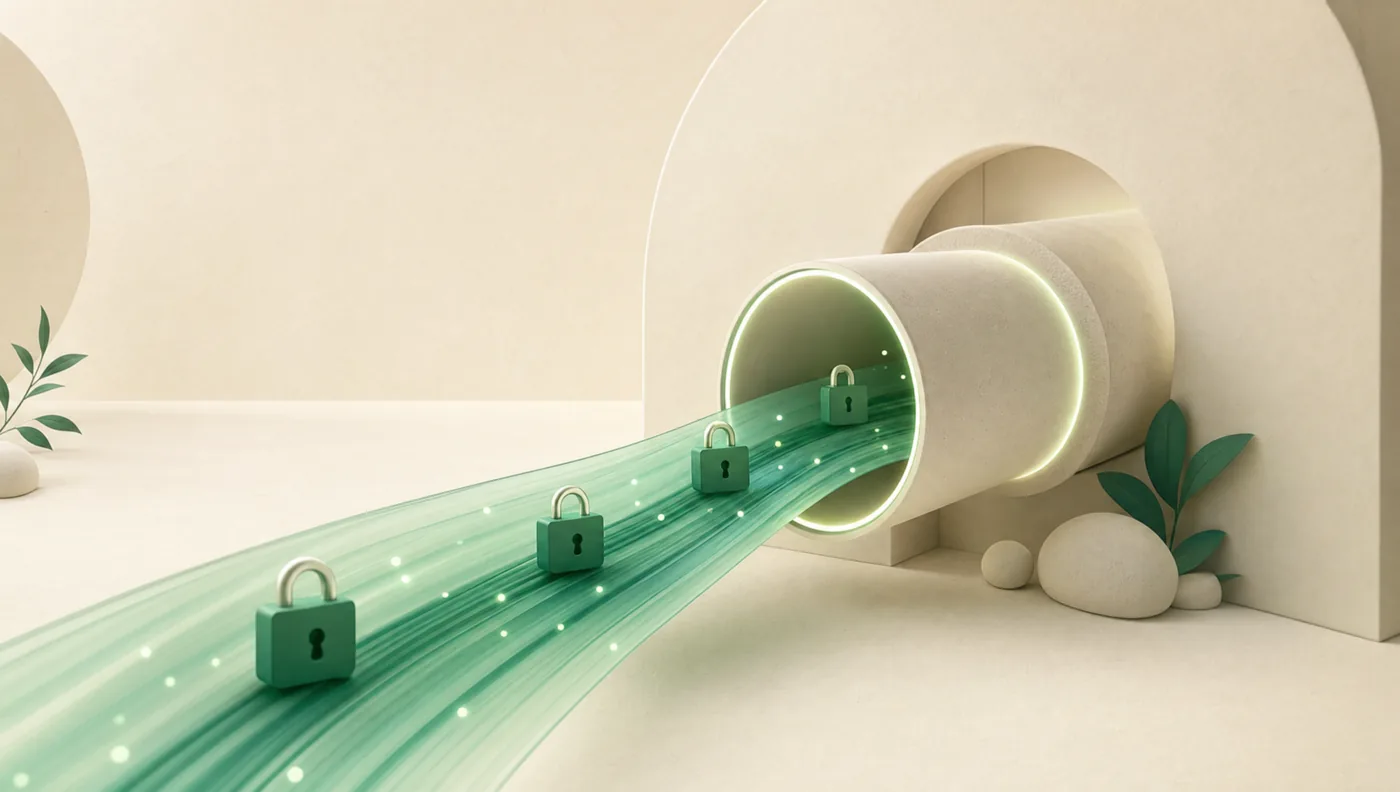 Nobody can read your data on its way to us.